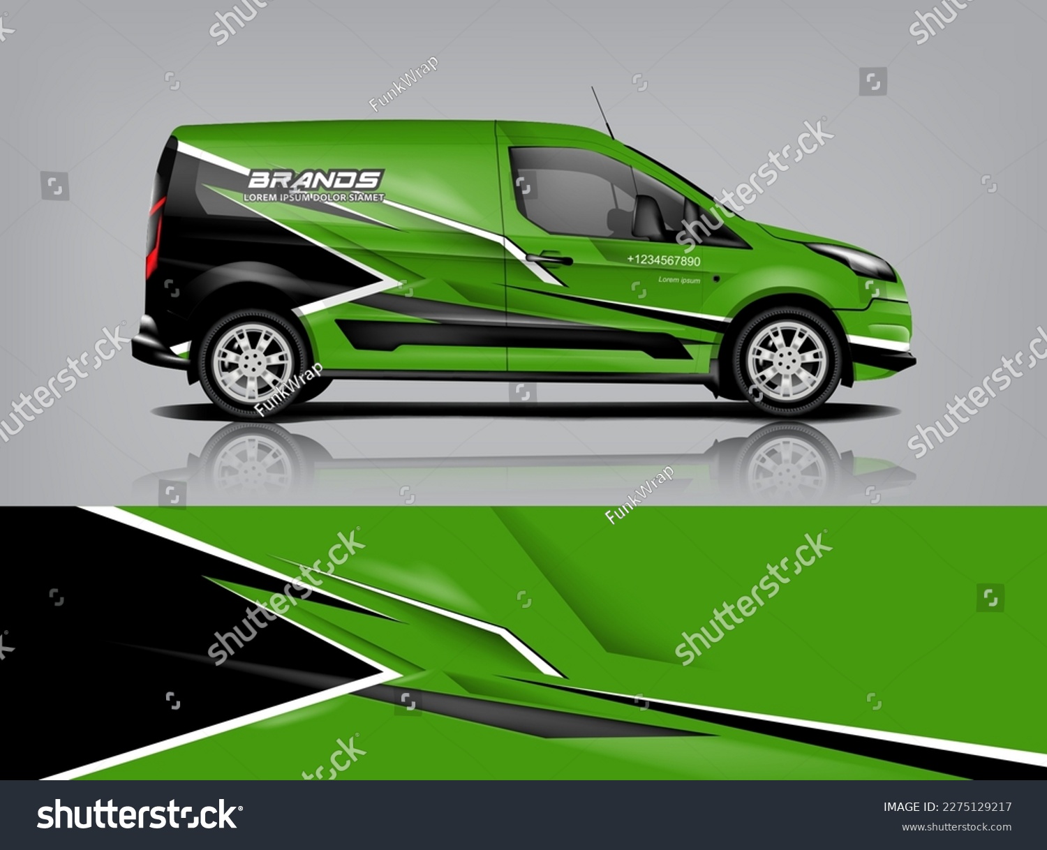 Car decal design vector. Graphic abstract stripe racing background kit designs for wrap vehicle, race car, rally, adventure and livery dekal a1