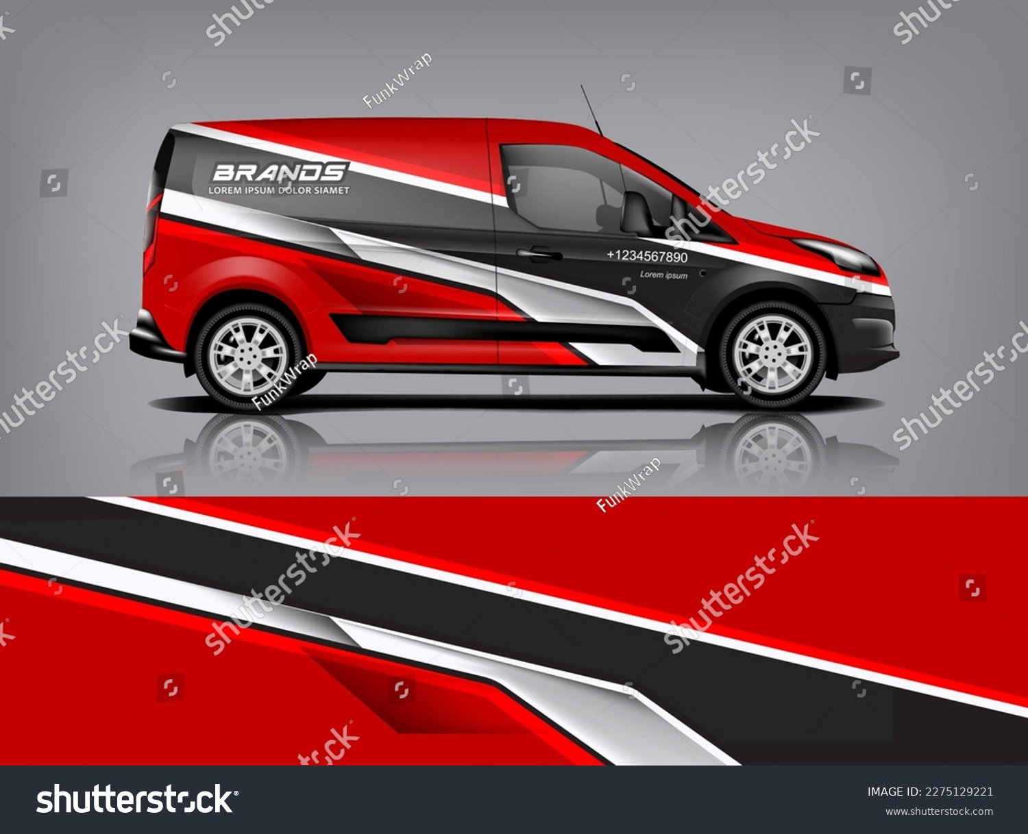 Car decal design vector. Graphic abstract stripe racing background kit designs for wrap vehicle, race car, rally, adventure and livery dekal a1
