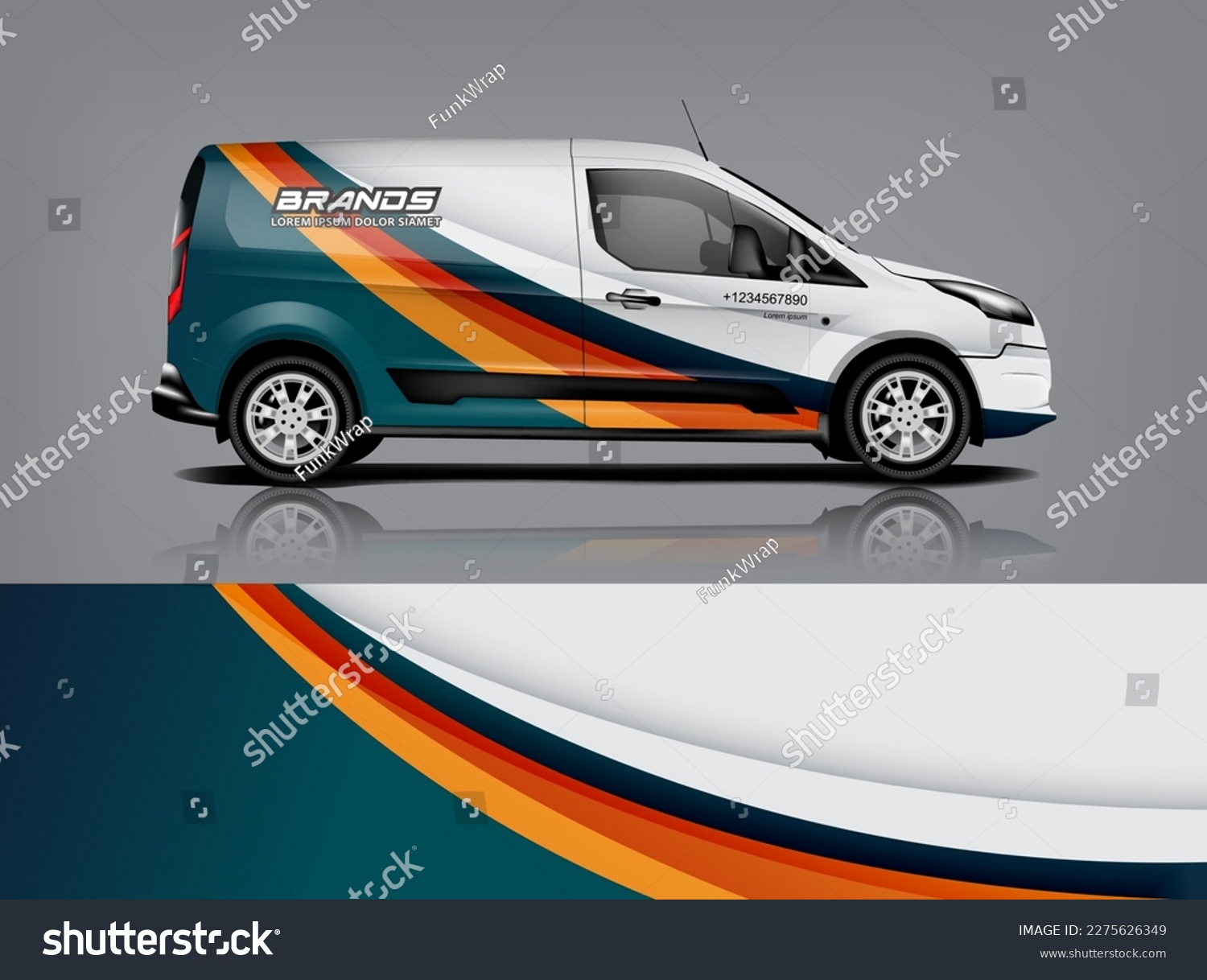 Car decal design vector. Graphic abstract stripe racing background kit designs for wrap vehicle, race car, rally, adventure and livery dekal a1