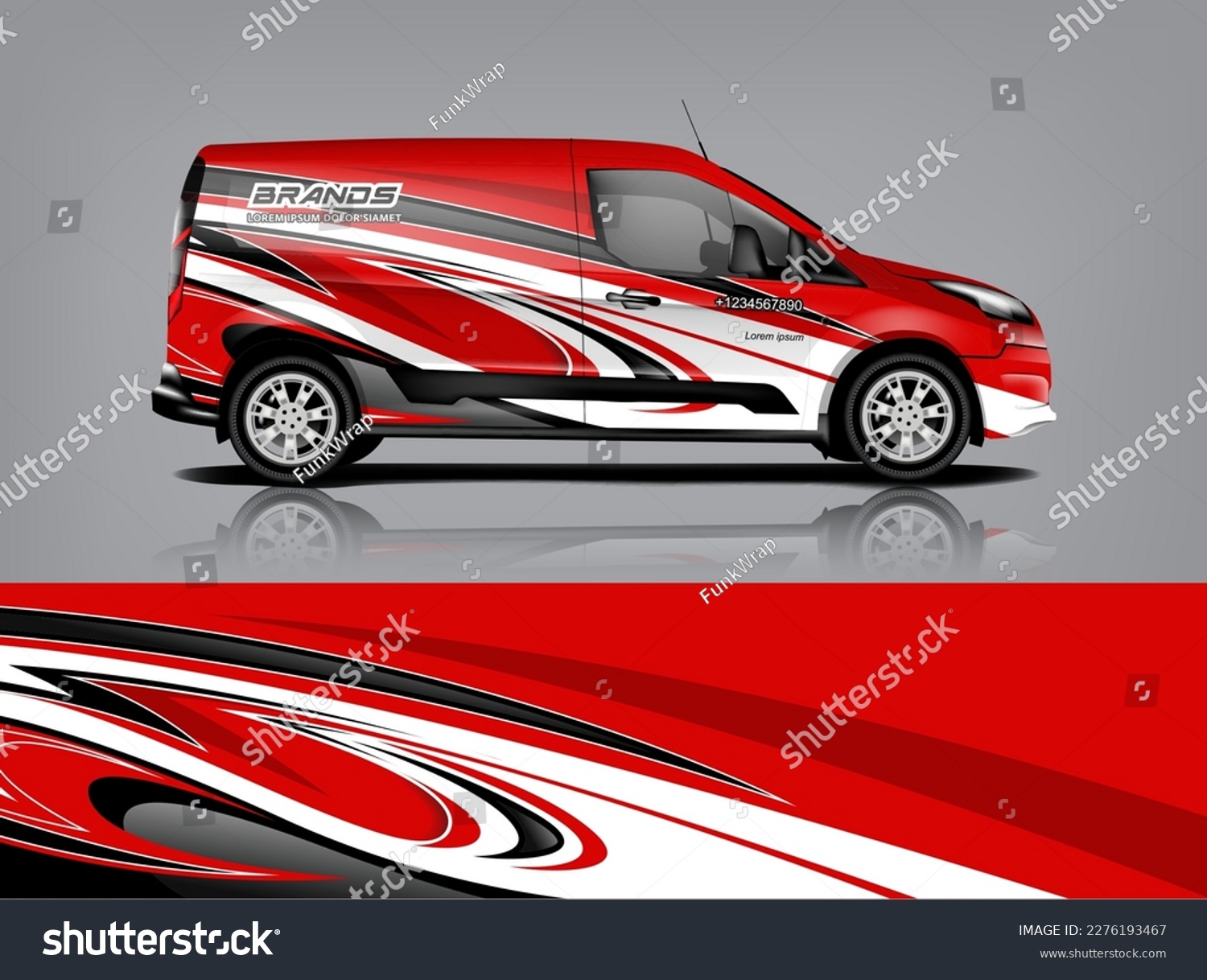 Car decal design vector. Graphic abstract stripe racing background kit designs for wrap vehicle, race car, rally, adventure and livery dekal a1
