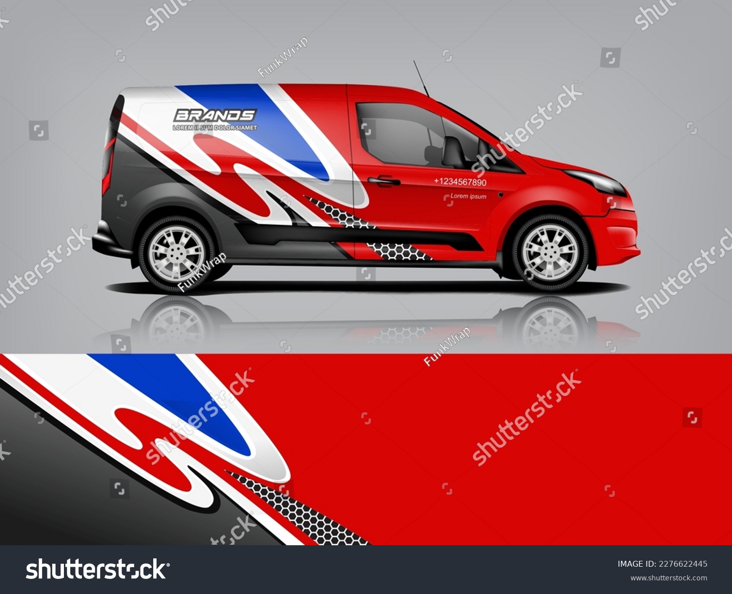 Car decal design vector. Graphic abstract stripe racing background kit designs for wrap vehicle, race car, rally, adventure and livery dekal a1