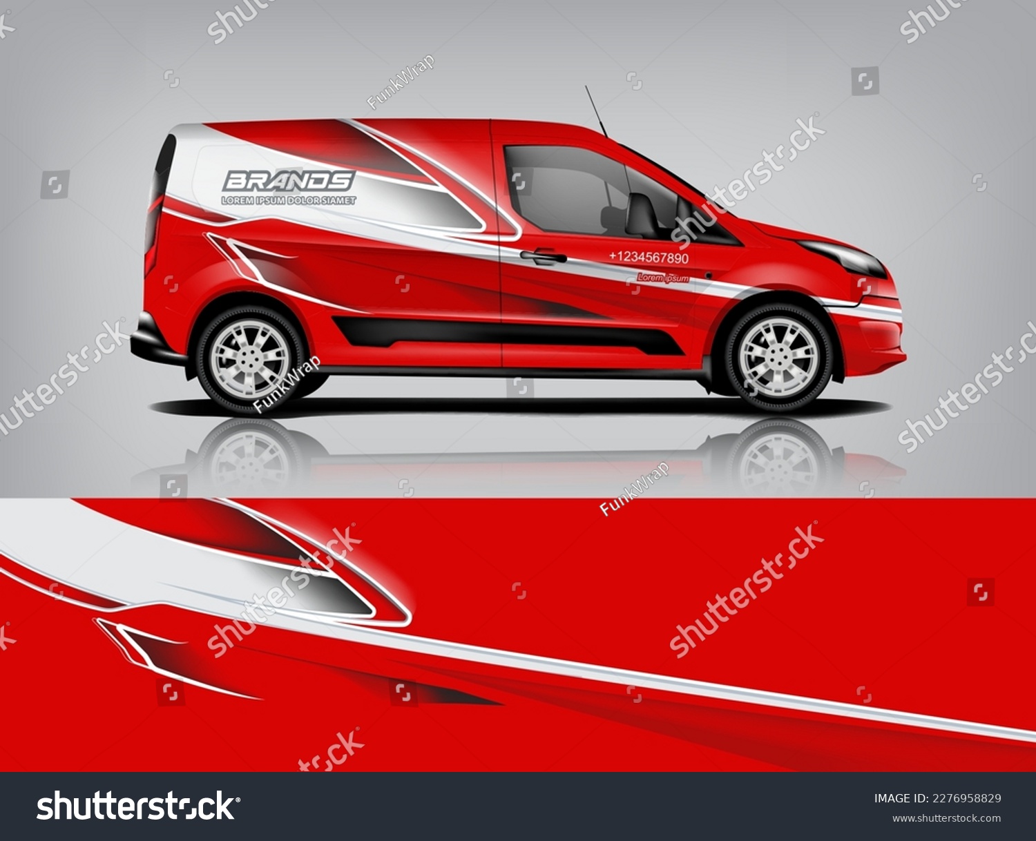 Car decal design vector. Graphic abstract stripe racing background kit designs for wrap vehicle, race car, rally, adventure and livery dekal a1