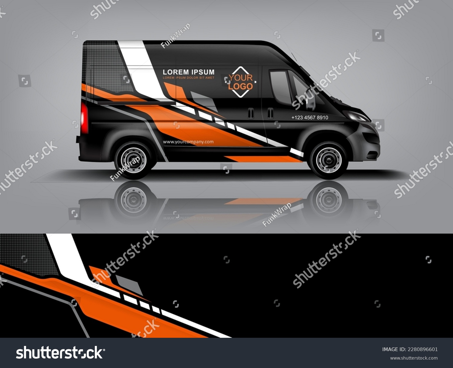 Car decal design vector. Graphic abstract stripe racing background kit designs for wrap vehicle, race car, rally, adventure and livery dekal a1