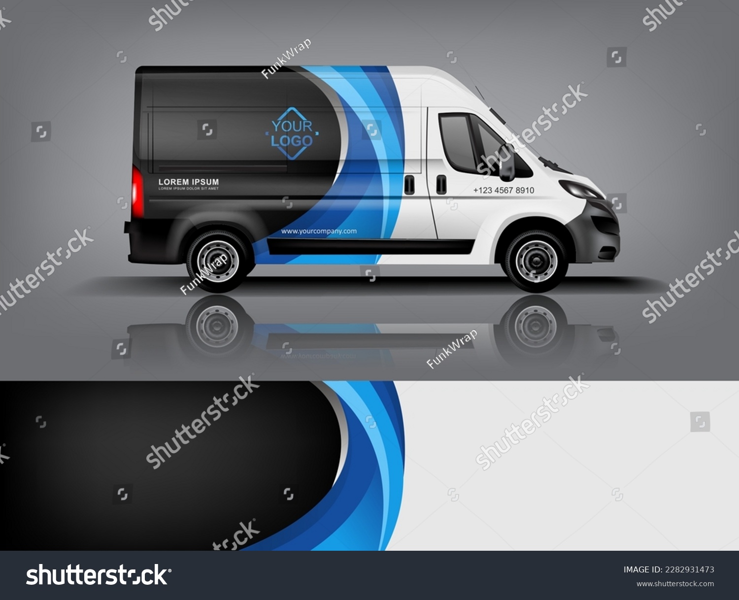 Car decal design vector. Graphic abstract stripe racing background kit designs for wrap vehicle, race car, rally, adventure and livery dekal a1