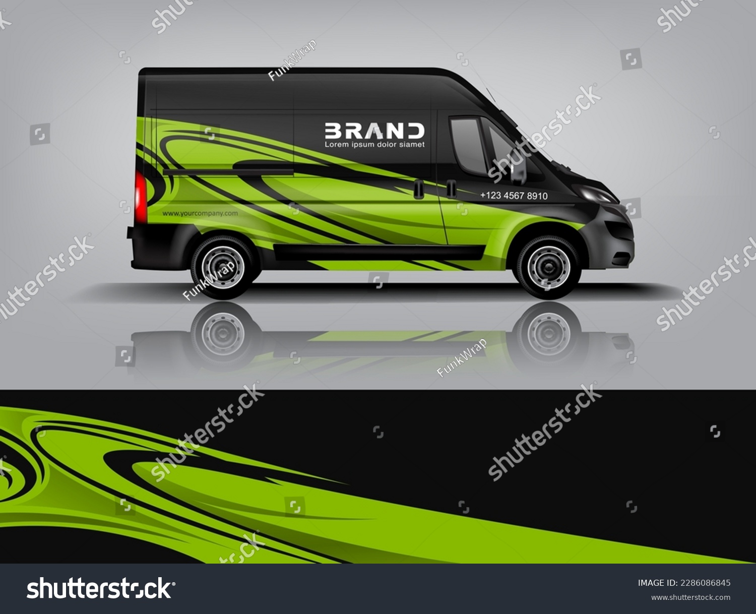 Car decal design vector. Graphic abstract stripe racing background kit designs for wrap vehicle, race car, rally, adventure and livery dekal a1
