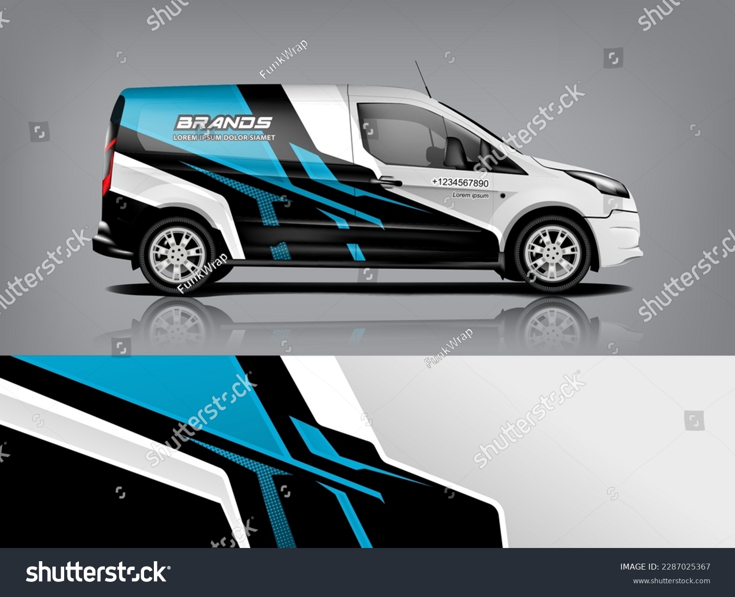 Car decal design vector. Graphic abstract stripe racing background kit designs for wrap vehicle, race car, rally, adventure and livery dekal a1