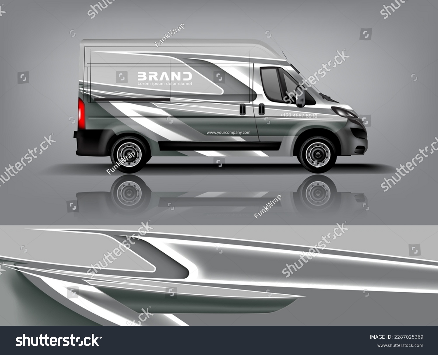Car decal design vector. Graphic abstract stripe racing background kit designs for wrap vehicle, race car, rally, adventure and livery dekal a1