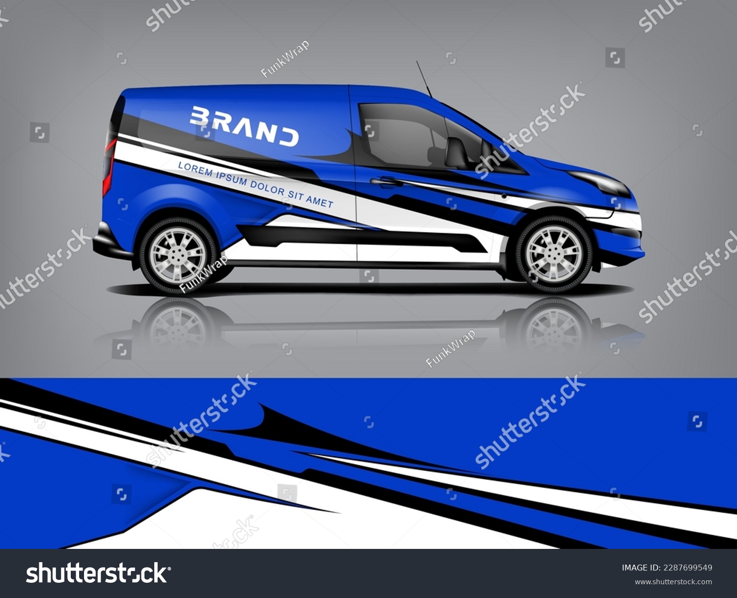 Car decal design vector. Graphic abstract stripe racing background kit designs for wrap vehicle, race car, rally, adventure and livery dekal a1
