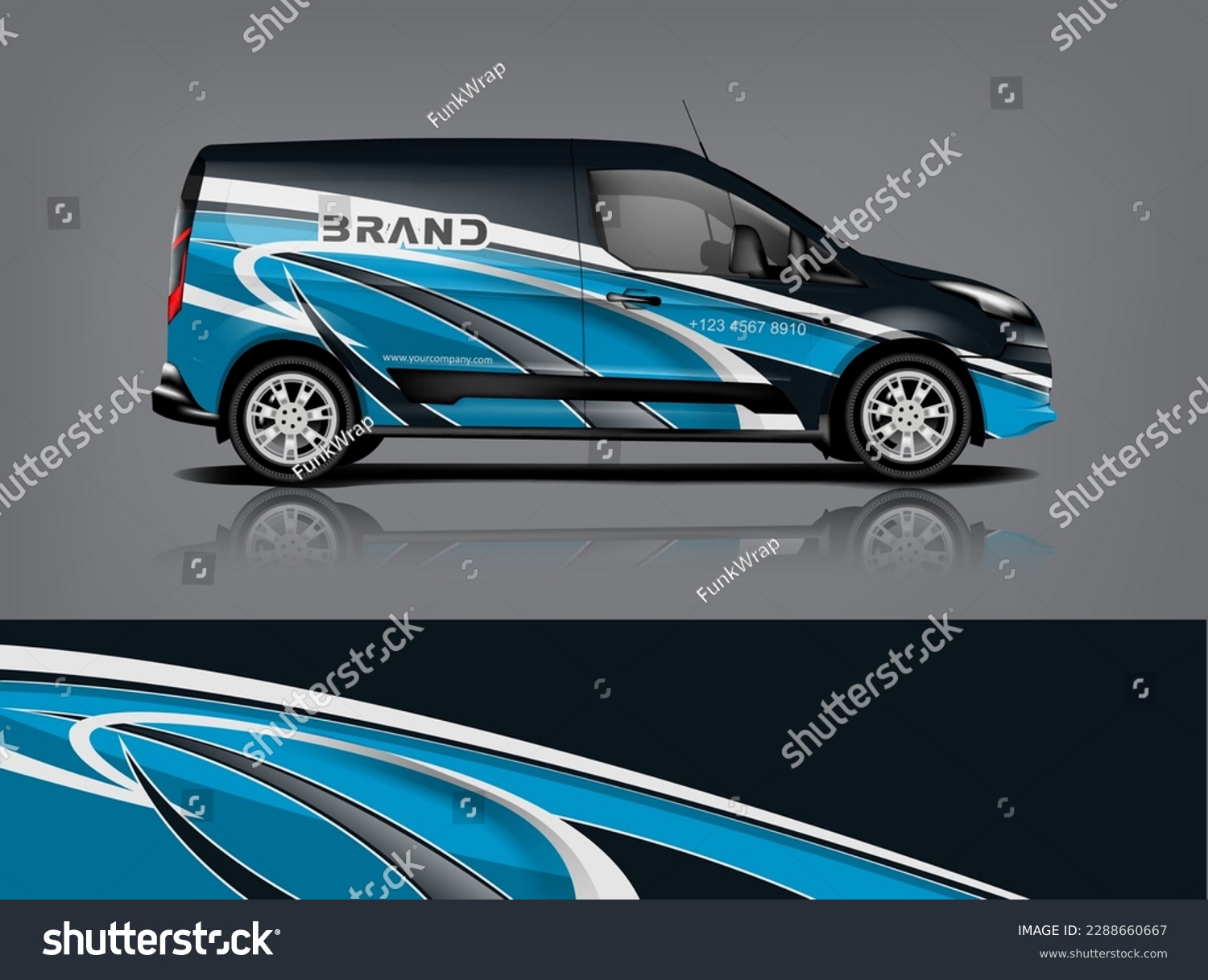 Car decal design vector. Graphic abstract stripe racing background kit designs for wrap vehicle, race car, rally, adventure and livery dekal a1