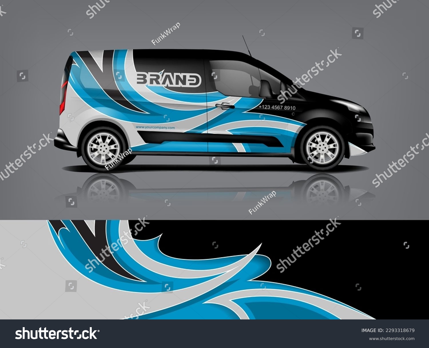 Car decal design vector. Graphic abstract stripe racing background kit designs for wrap vehicle, race car, rally, adventure and livery dekal a1