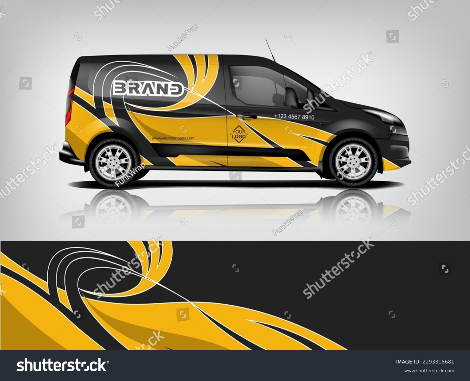 Car decal design vector. Graphic abstract stripe racing background kit designs for wrap vehicle, race car, rally, adventure and livery dekal a1