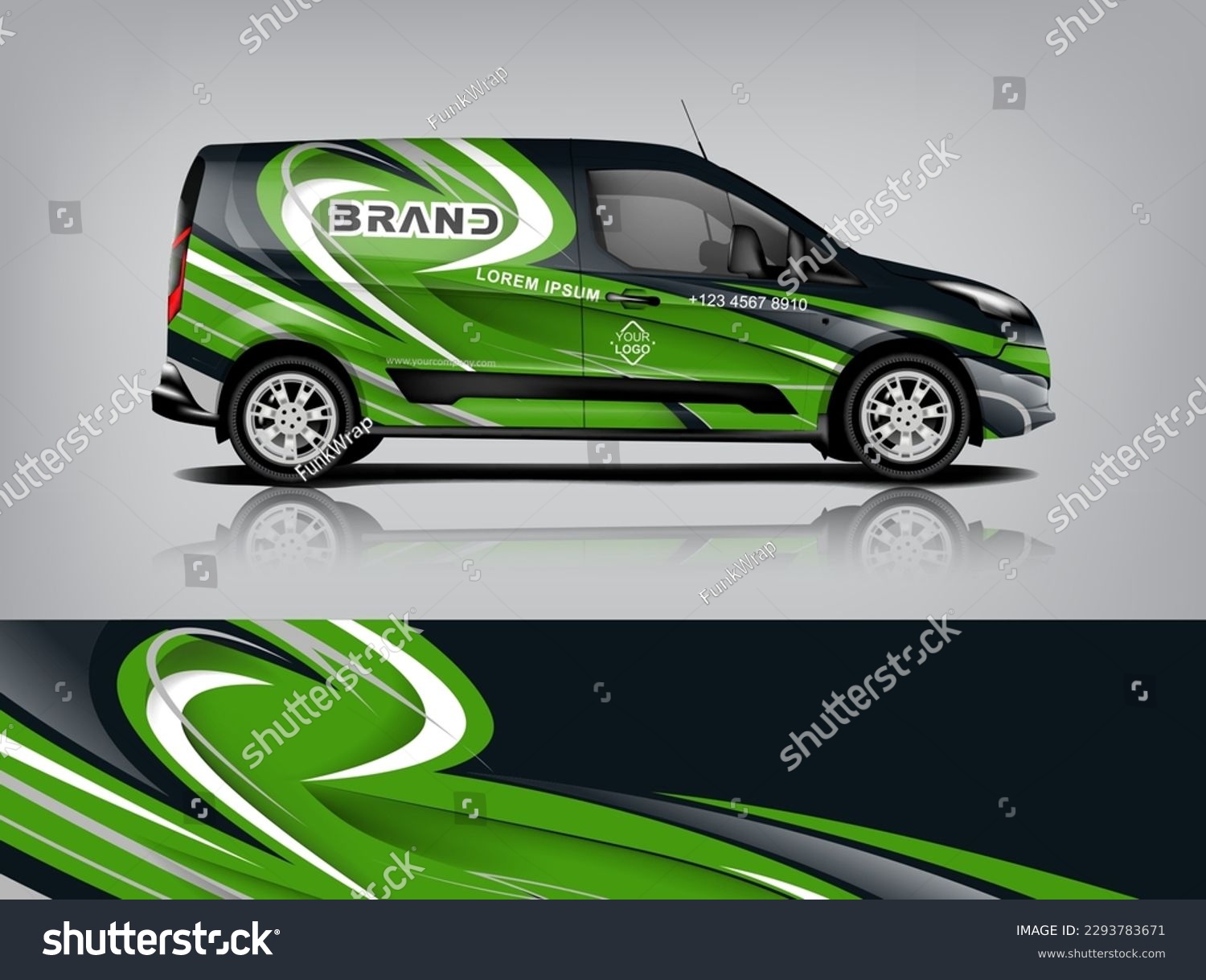 Car decal design vector. Graphic abstract stripe racing background kit designs for wrap vehicle, race car, rally, adventure and livery dekal a1