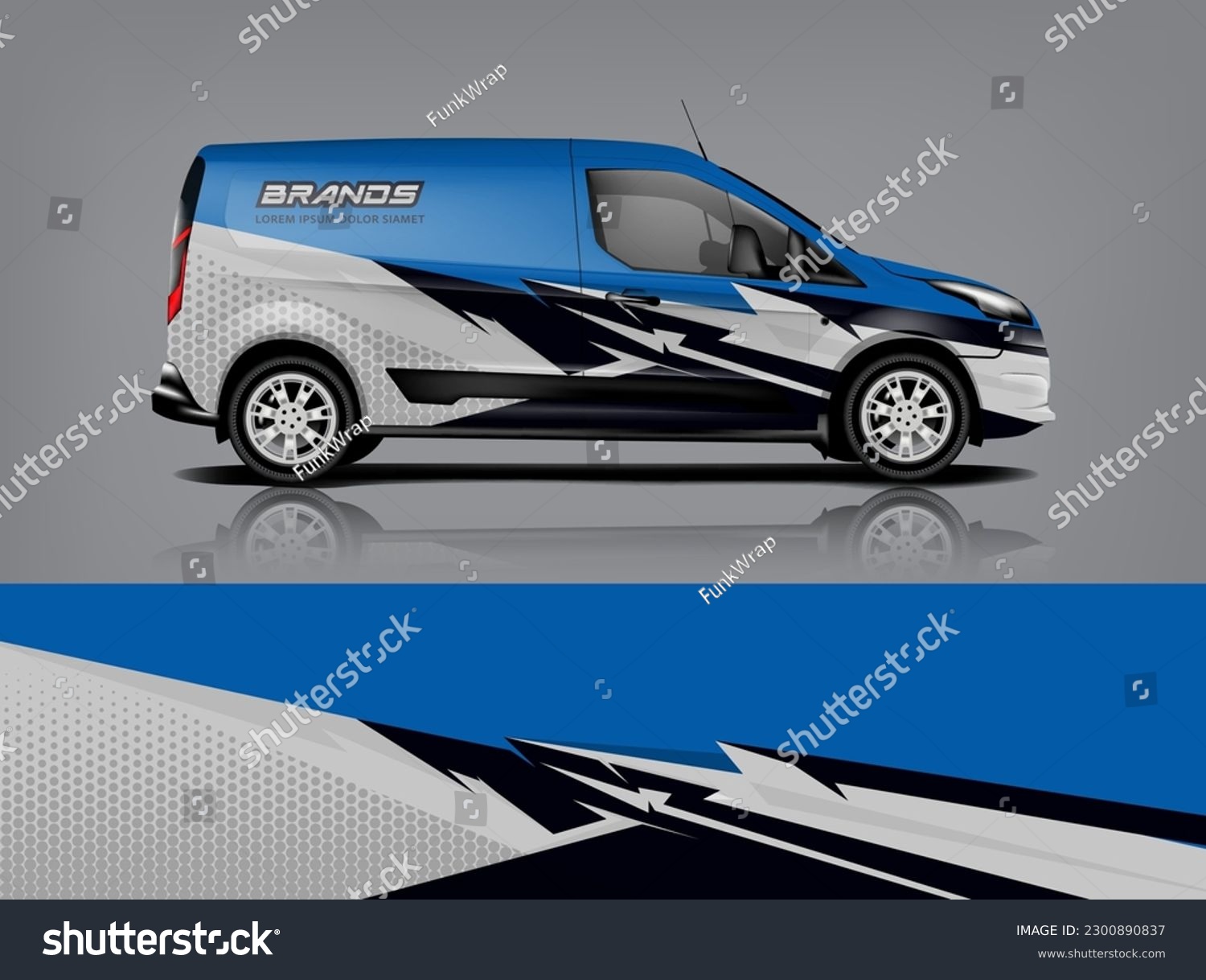 Car decal design vector. Graphic abstract stripe racing background kit designs for wrap vehicle, race car, rally, adventure and livery dekal a1