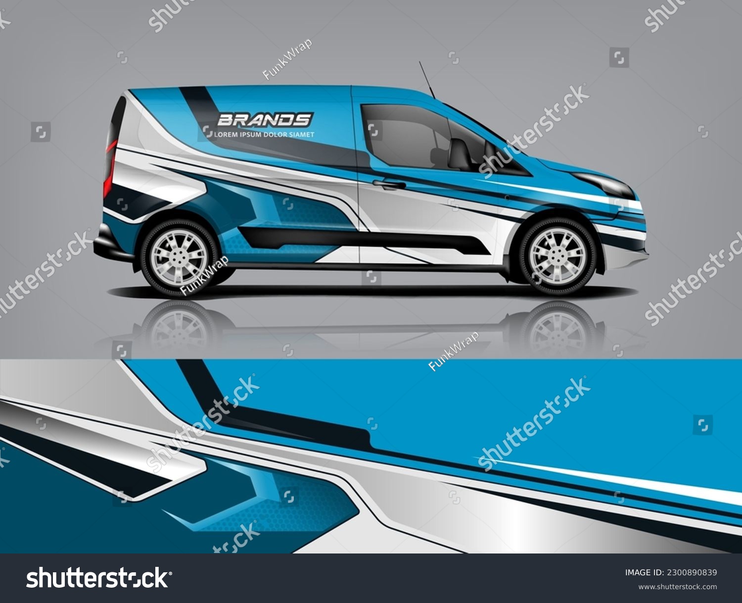 Car decal design vector. Graphic abstract stripe racing background kit designs for wrap vehicle, race car, rally, adventure and livery dekal a1