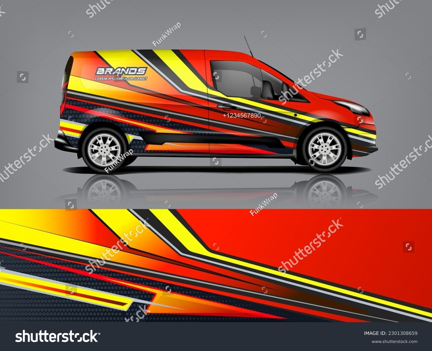 Car decal design vector. Graphic abstract stripe racing background kit designs for wrap vehicle, race car, rally, adventure and livery dekal a1