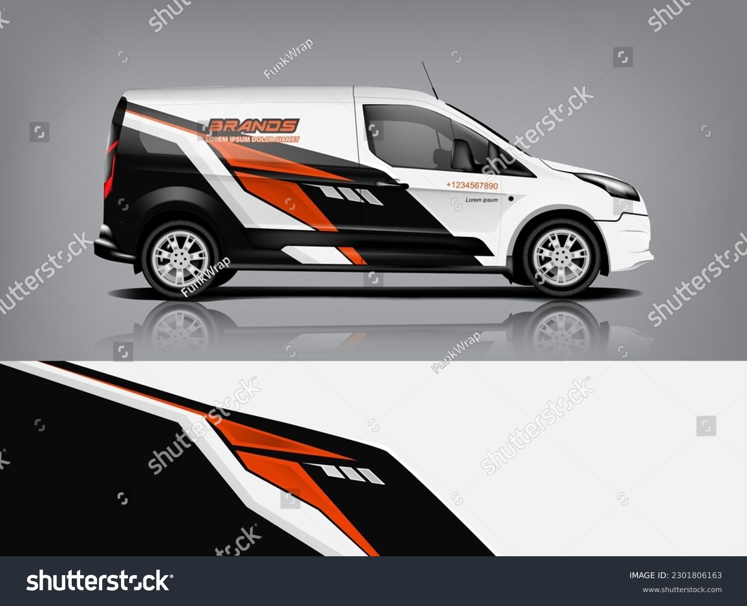 Car decal design vector. Graphic abstract stripe racing background kit designs for wrap vehicle, race car, rally, adventure and livery dekal a1