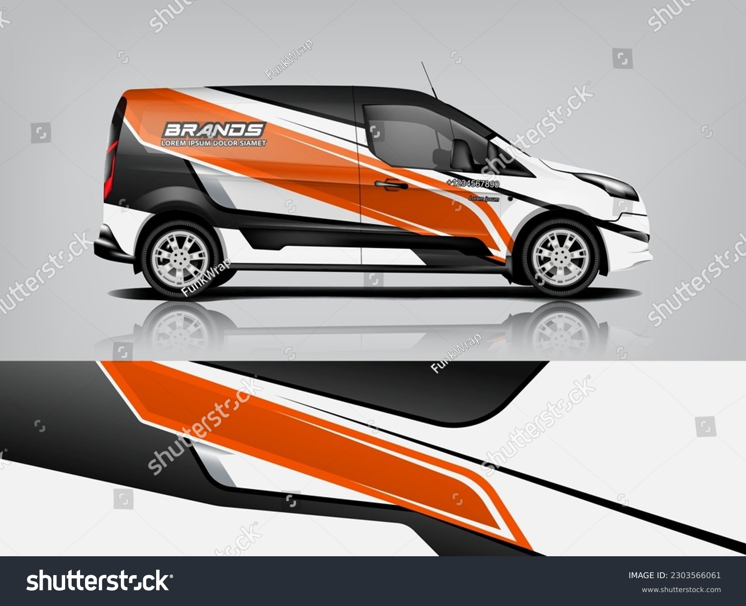 Car decal design vector. Graphic abstract stripe racing background kit designs for wrap vehicle, race car, rally, adventure and livery dekal a1