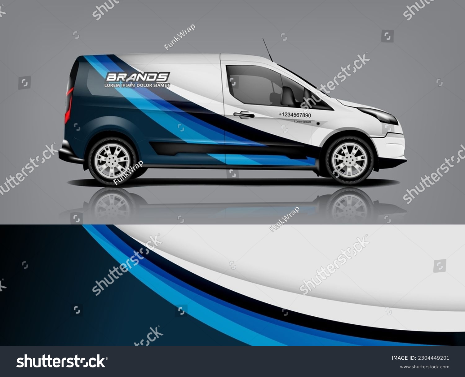 Car decal design vector. Graphic abstract stripe racing background kit designs for wrap vehicle, race car, rally, adventure and livery dekal a1