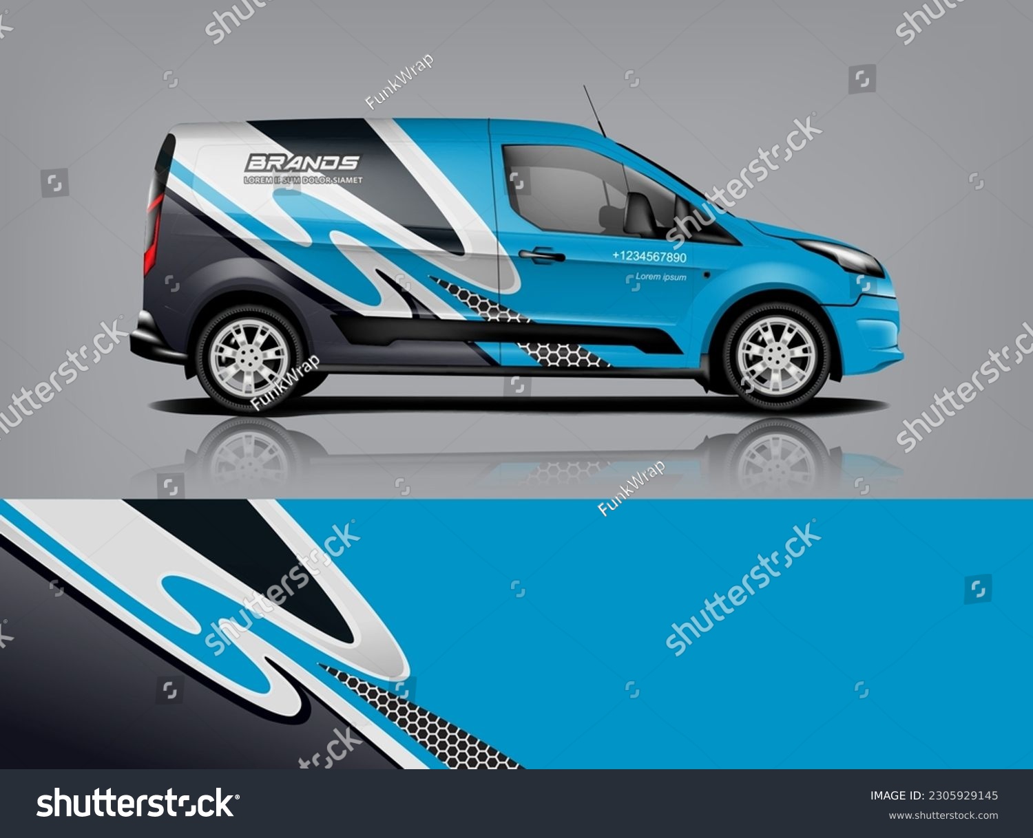 Car decal design vector. Graphic abstract stripe racing background kit designs for wrap vehicle, race car, rally, adventure and livery dekal a1