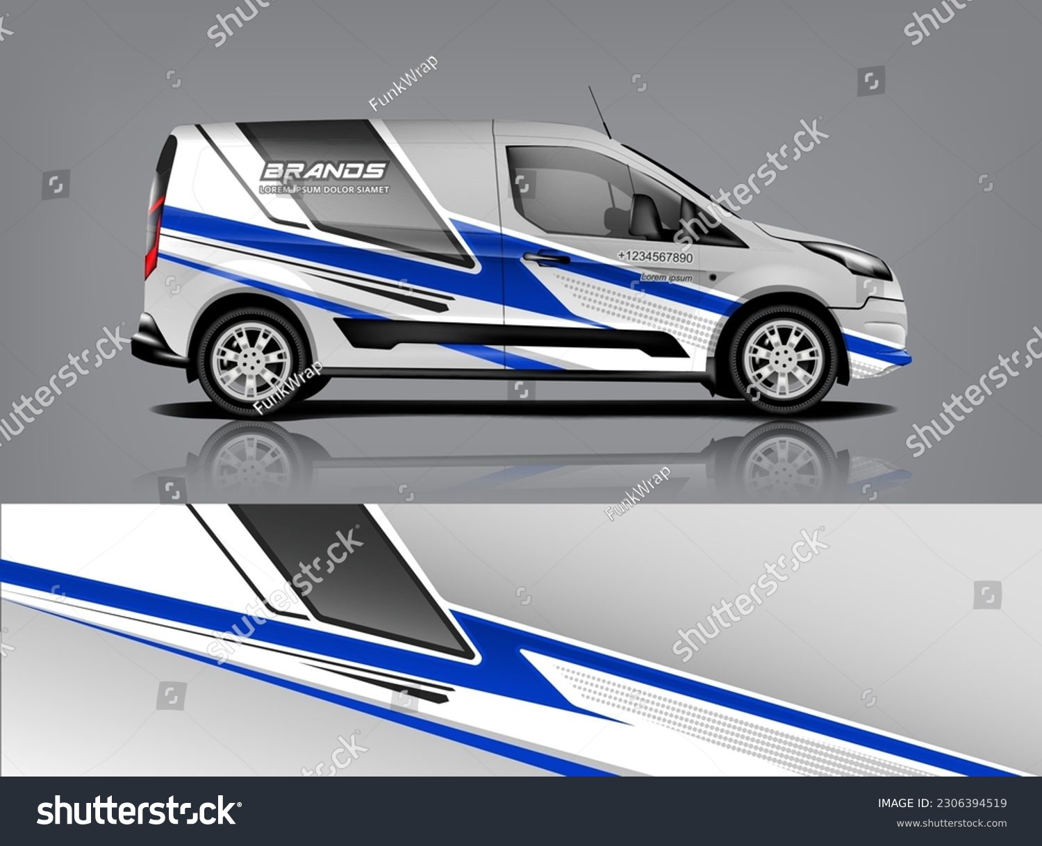 Car decal design vector. Graphic abstract stripe racing background kit designs for wrap vehicle, race car, rally, adventure and livery dekal a1