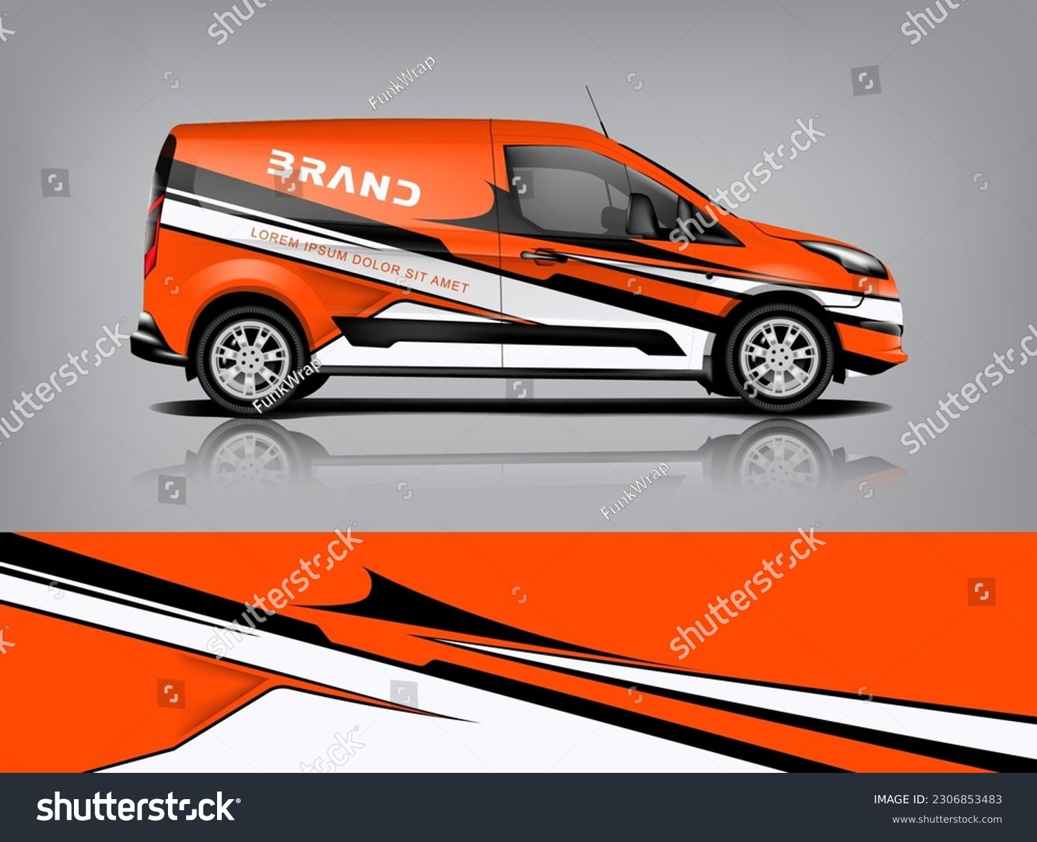 Car decal design vector. Graphic abstract stripe racing background kit designs for wrap vehicle, race car, rally, adventure and livery dekal a1