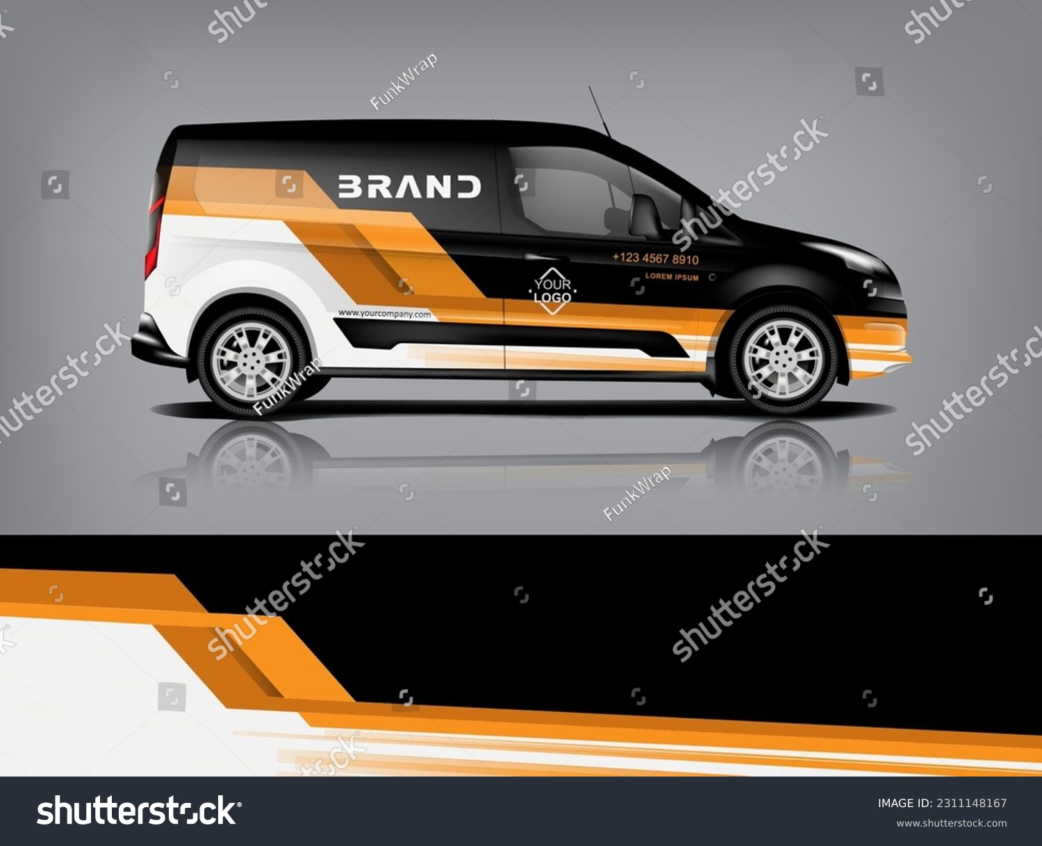 Car decal design vector. Graphic abstract stripe racing background kit designs for wrap vehicle, race car, rally, adventure and livery dekal a1