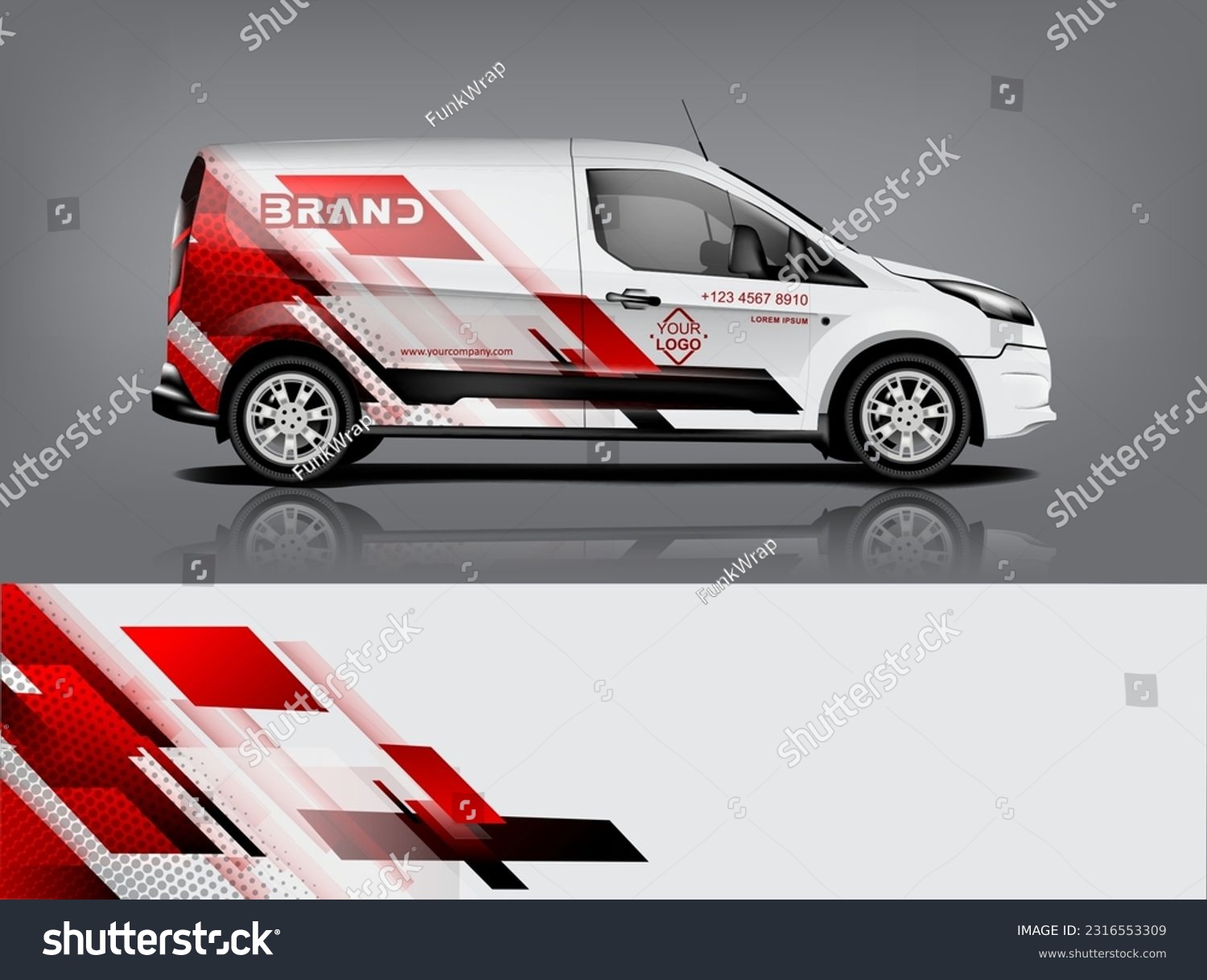 Car decal design vector. Graphic abstract stripe racing background kit designs for wrap vehicle, race car, rally, adventure and livery dekal a1