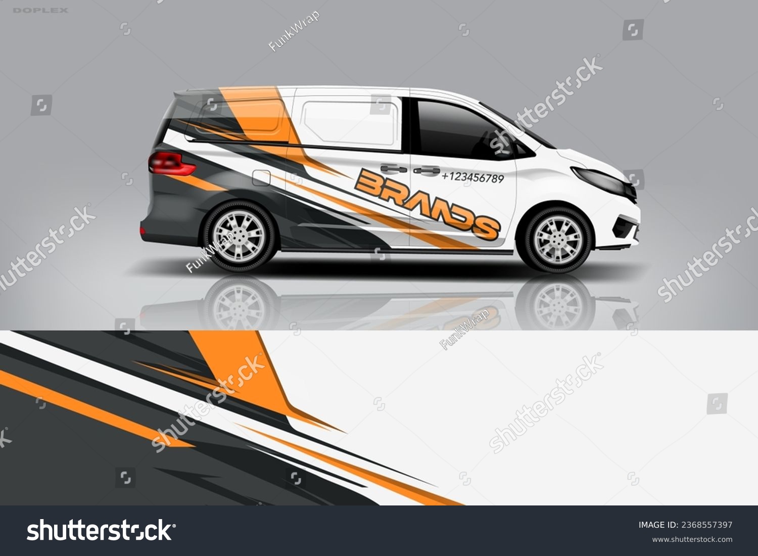 Van wrap design. Wrap, sticker and decal design for company. Vector format eps 10 dekal a1