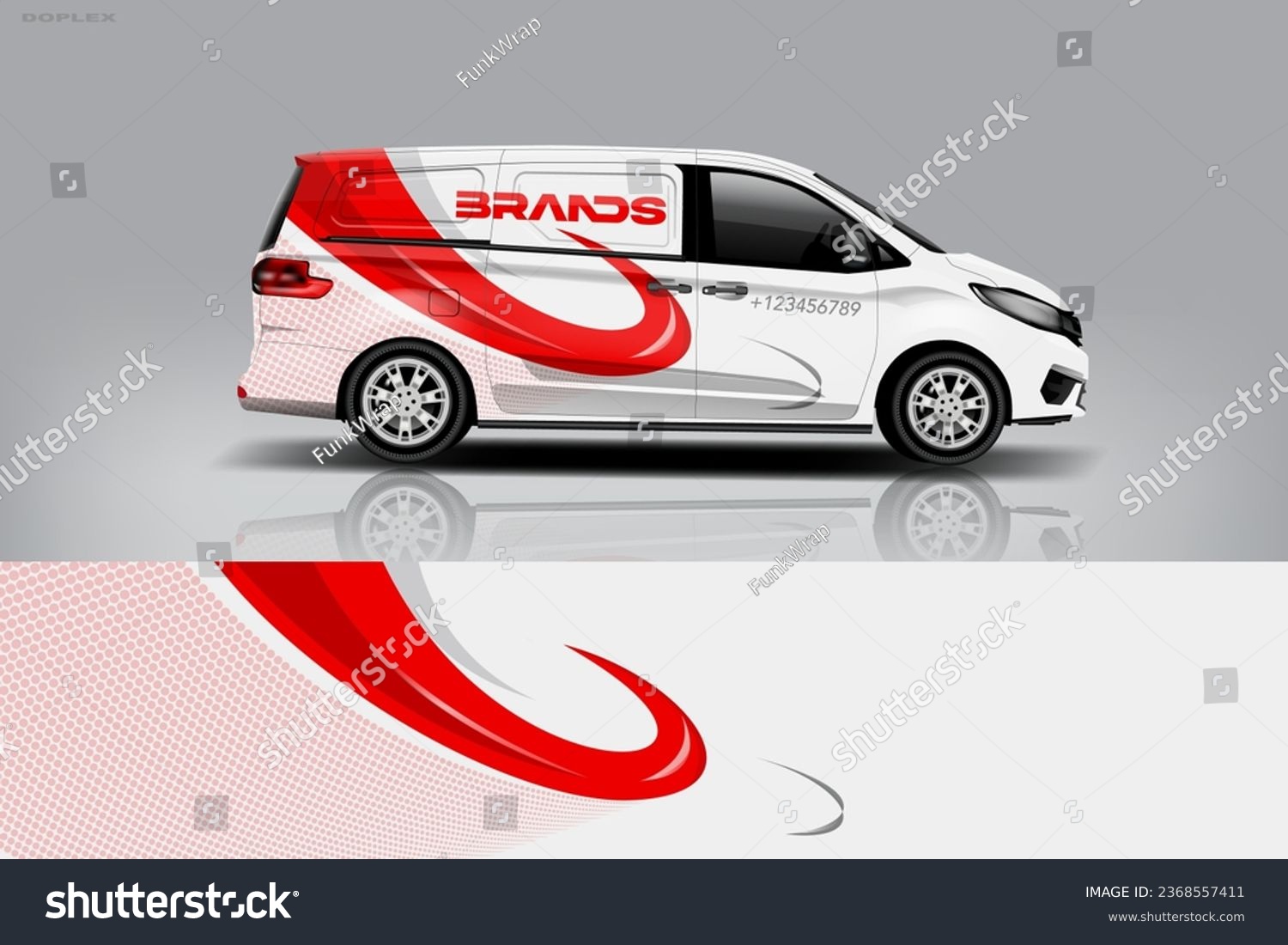 Van wrap design. Wrap, sticker and decal design for company. Vector format eps 10 dekal a1