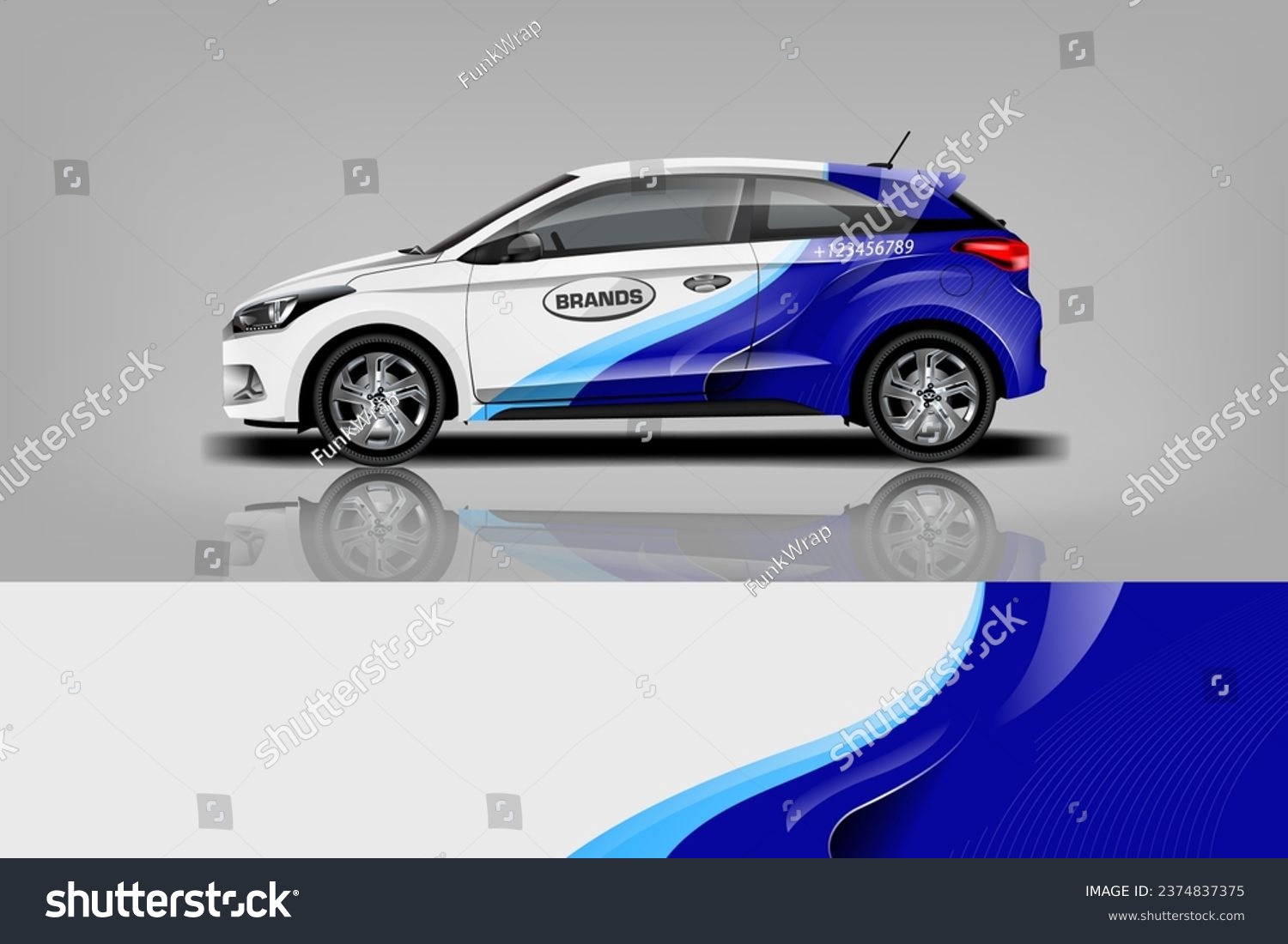 Van Wrap Design. Abstract geometric van wrap printable file eps10 dekal a1