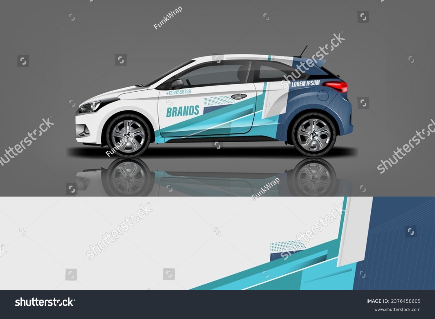 Van Wrap Design. Abstract geometric van wrap printable file eps10 dekal a1