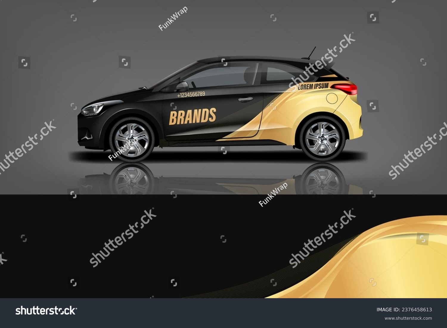 Van Wrap Design. Abstract geometric van wrap printable file eps10 dekal a1