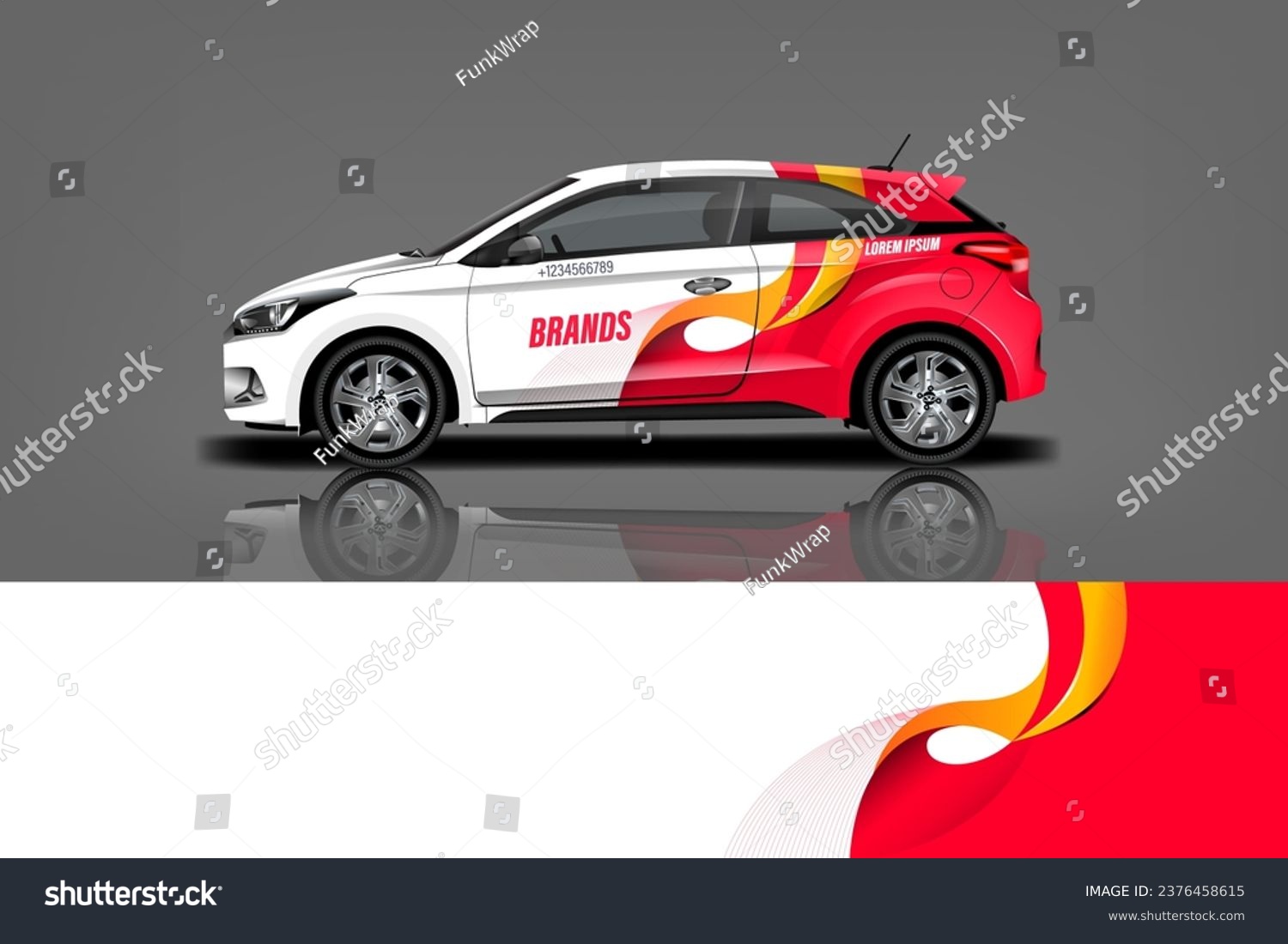 Van Wrap Design. Abstract geometric van wrap printable file eps10 dekal a1