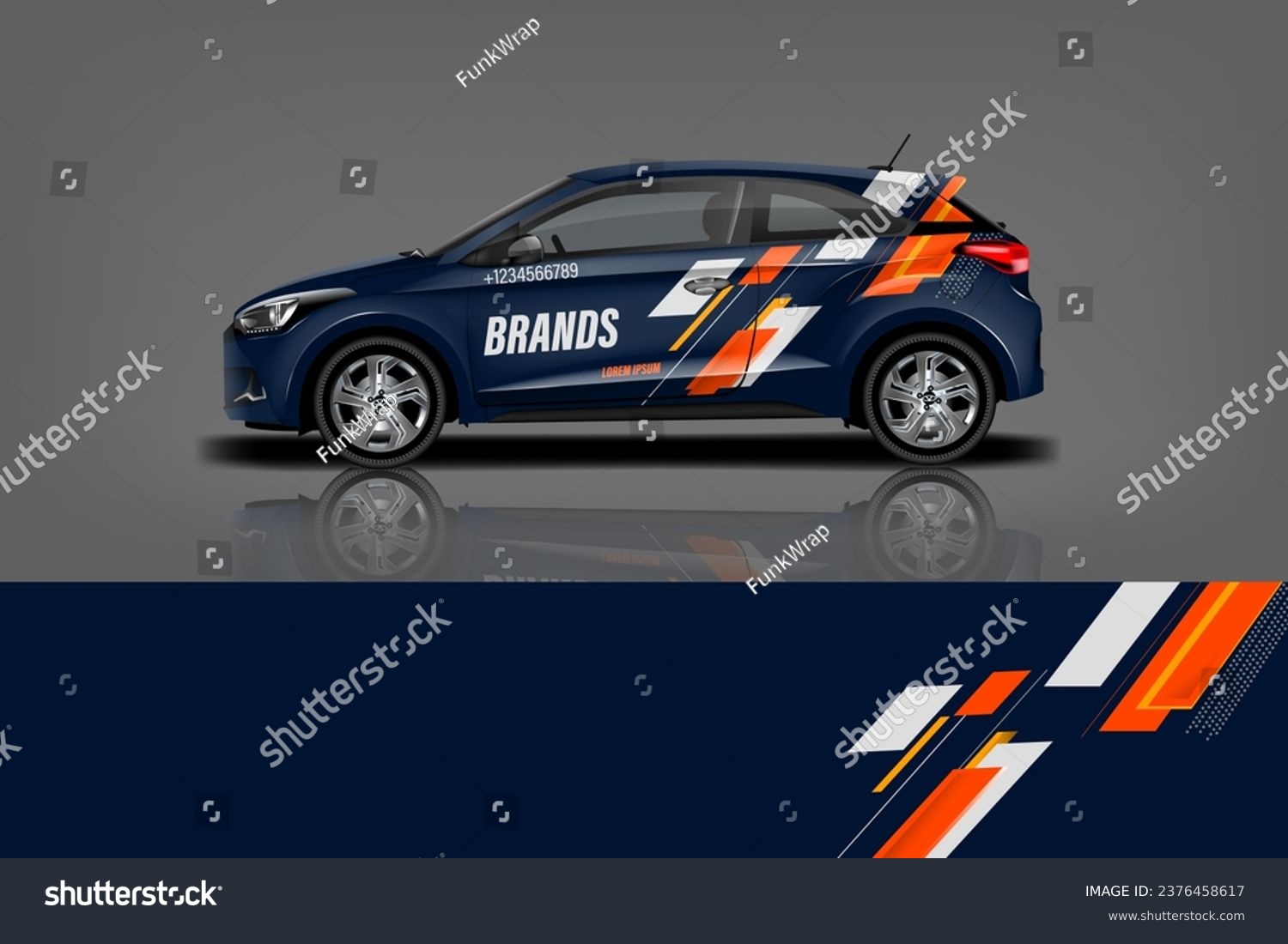 Van Wrap Design. Abstract geometric van wrap printable file eps10 dekal a1