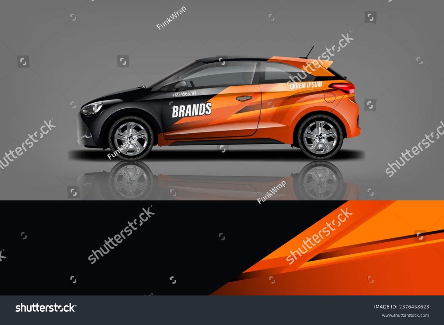 Van Wrap Design. Abstract geometric van wrap printable file eps10 dekal a1