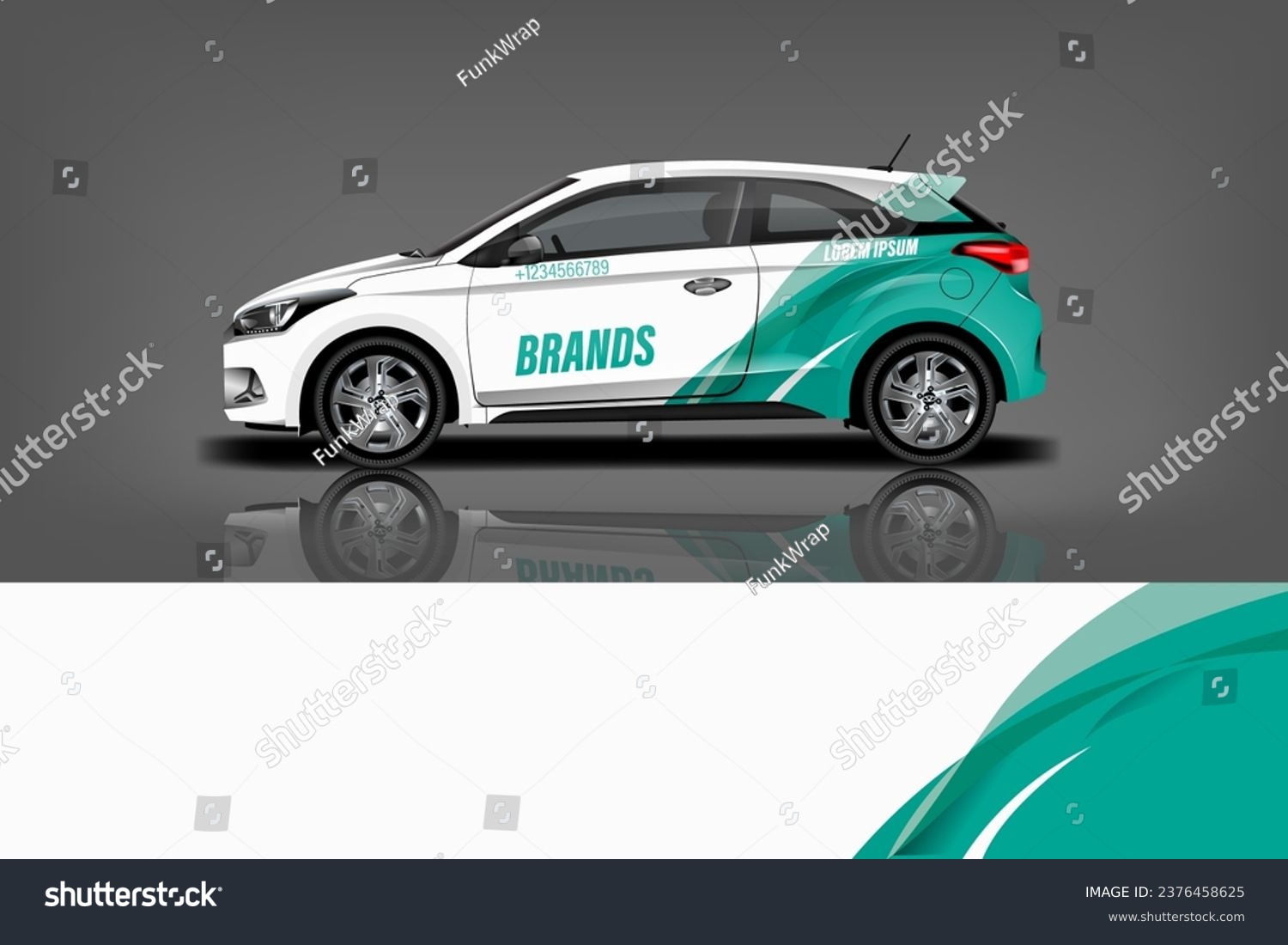 Van Wrap Design. Abstract geometric van wrap printable file eps10 dekal a1