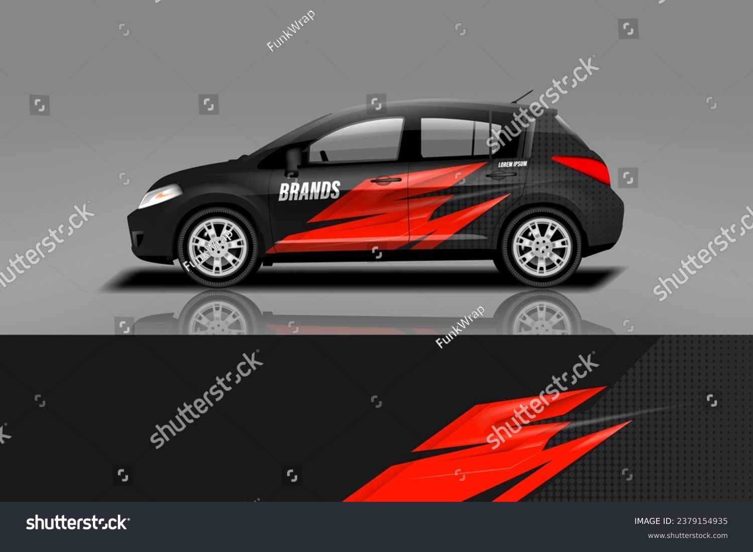 Van Wrap Design. Abstract geometric van wrap printable file eps10 dekal a1