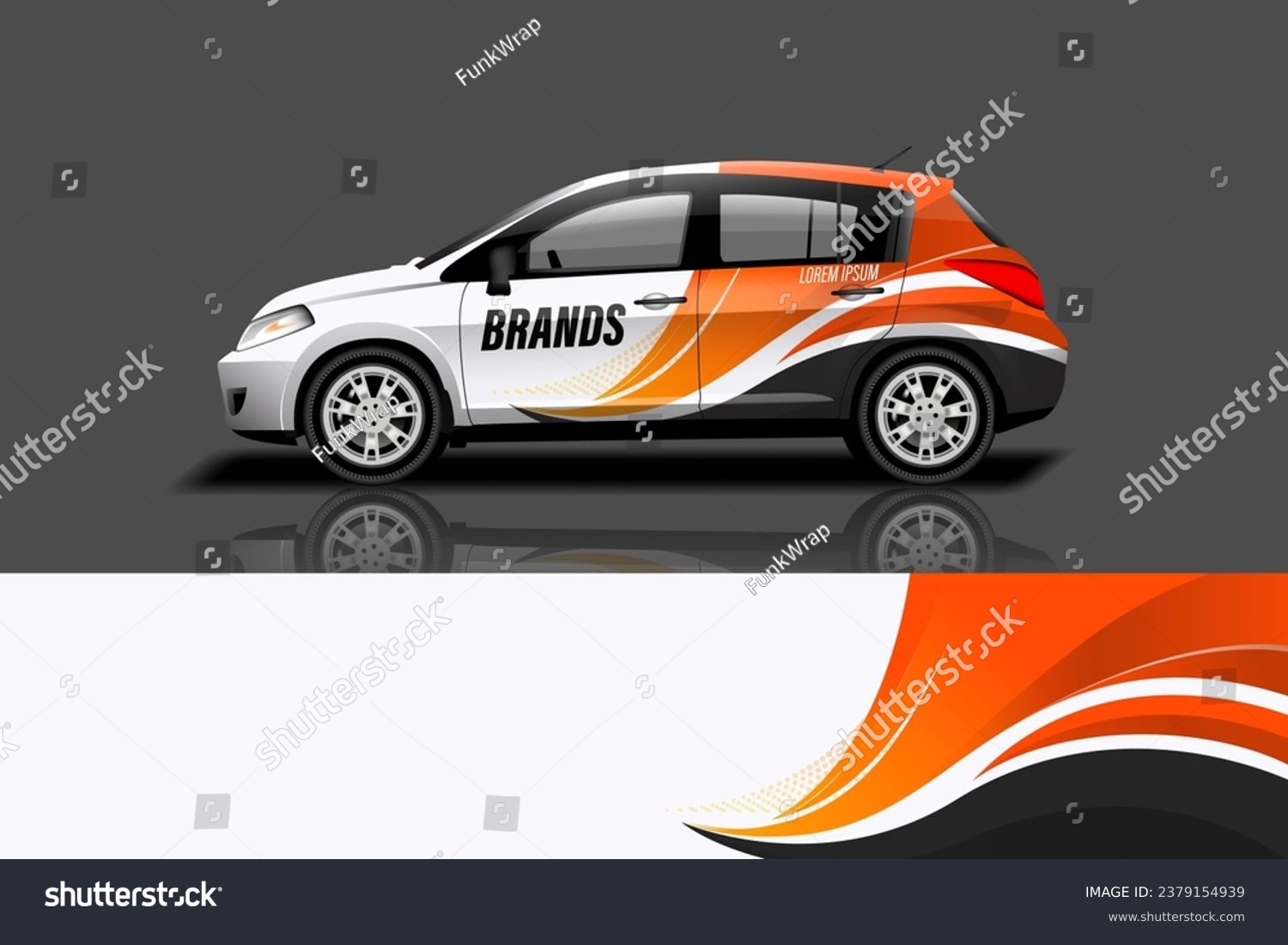 Van Wrap Design. Abstract geometric van wrap printable file eps10 dekal a1