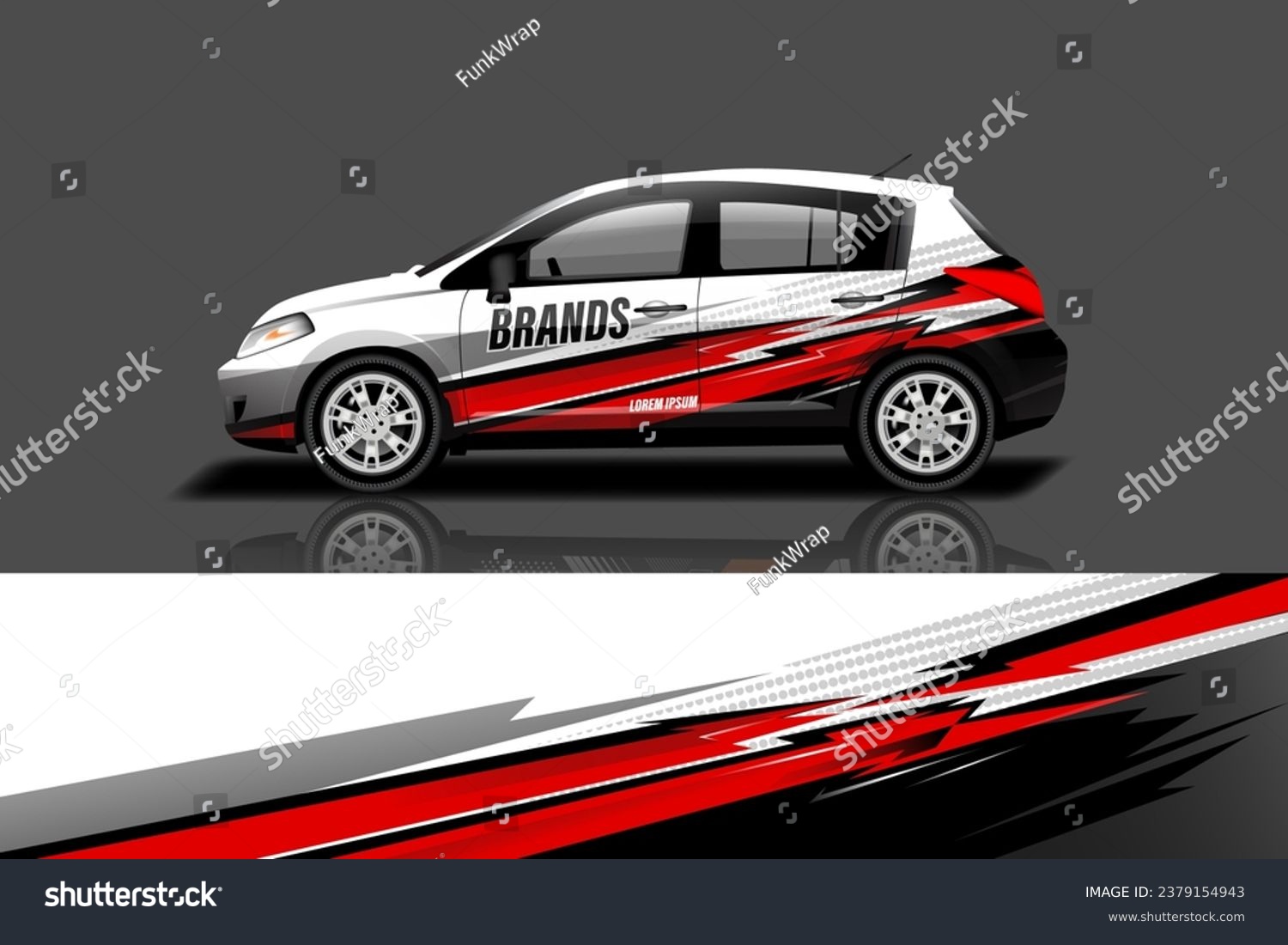 Van Wrap Design. Abstract geometric van wrap printable file eps10 dekal a1