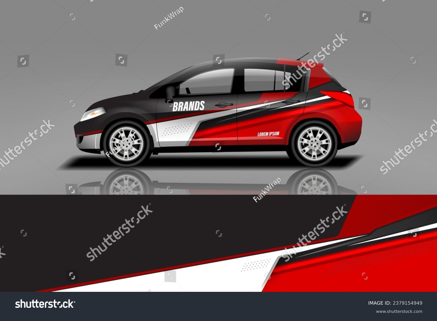 Van Wrap Design. Abstract geometric van wrap printable file eps10 dekal a1