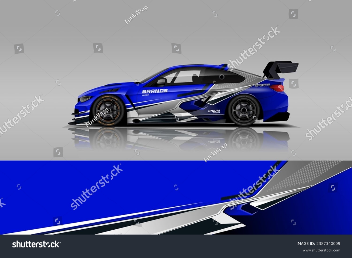 sport Wrap Design. Abstract geometric van wrap printable file eps10 dekal