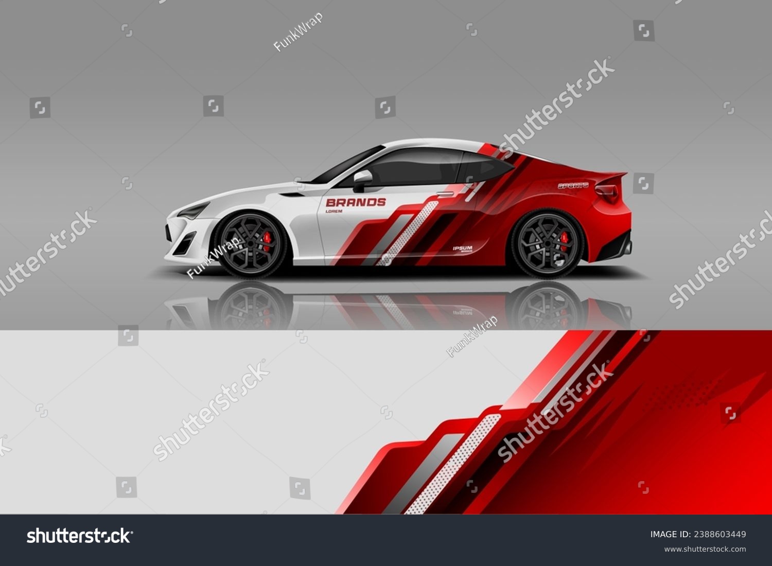 sport Wrap Design. Abstract geometric van wrap printable file eps10 dekal
